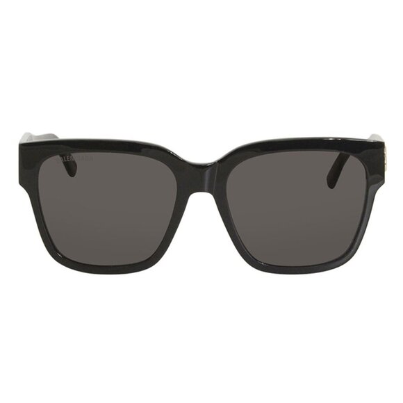 NEW BALENCIAGA BB0056S 001 SQUARE WOMEN BLACK SUNGLASSES - Picture 2 of 3